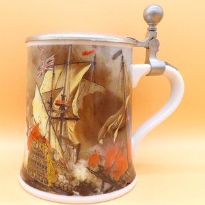 Vintage KAISER AK West Germany Stein /" Battle With Corsairs" Deco.